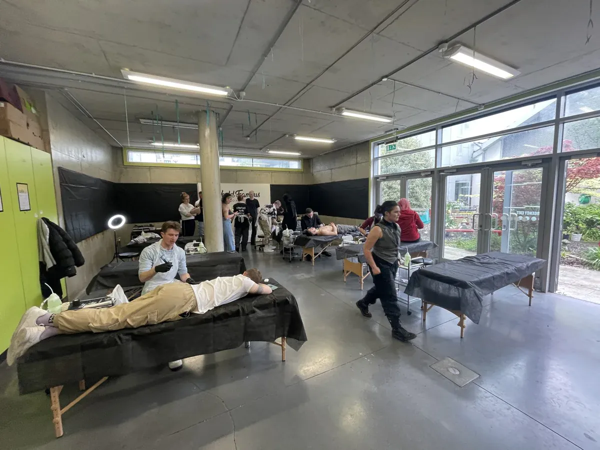 The London Tattoo College studio floor