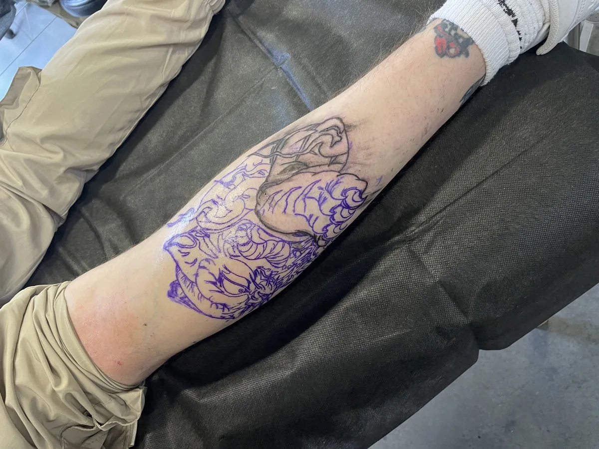 Tattoo training at London Tattoo College, where Kensington students learn