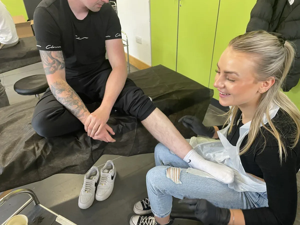 Tattoo training at London Tattoo College, where Barnet students learn