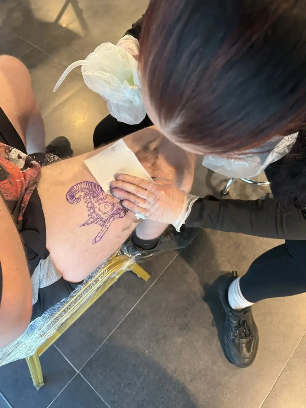 Tattoo training at London Tattoo College, where Leyton students learn